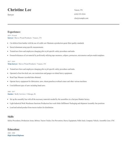 Sawyer Resume