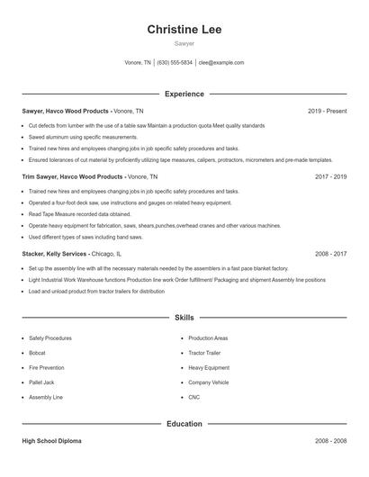 Sawyer Resume
