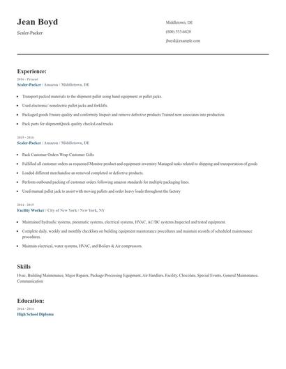 Scaler-Packer Resume