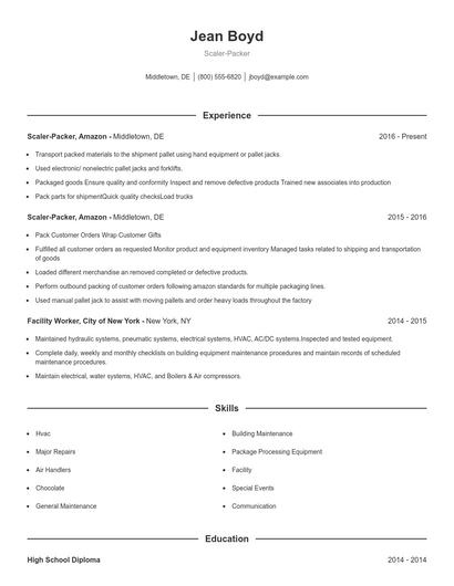 Scaler-Packer Resume