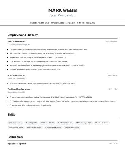 Resume example 2