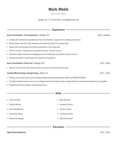 Resume example 1