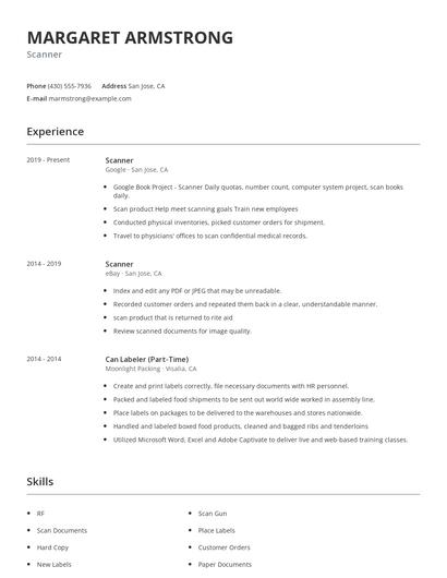 Scanner Resume
