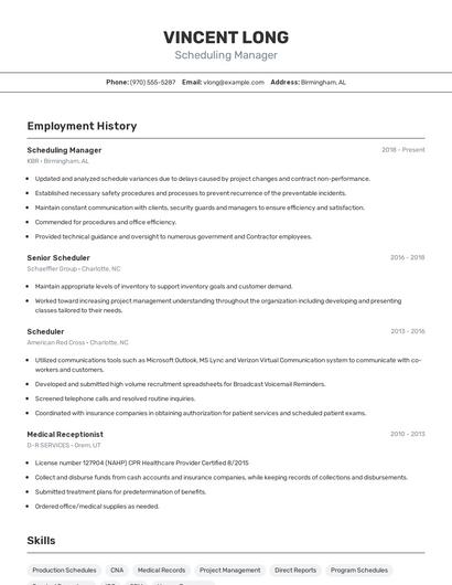 Resume example 2
