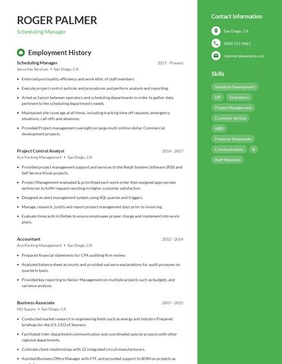 Resume example 4