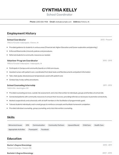 Resume example 2