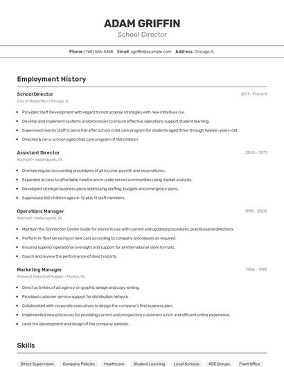 Resume example 2