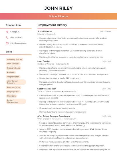 Resume example 3