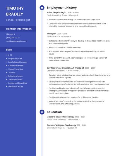 School Psychologist Resume
