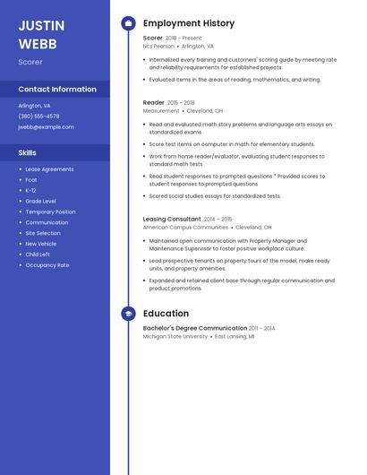 Scorer Resume
