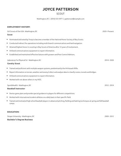 Scout Resume