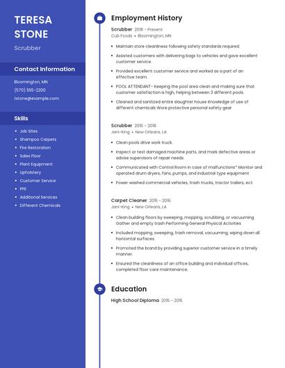 Scrubber Resume