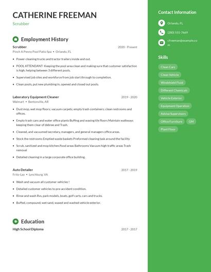 Scrubber Resume