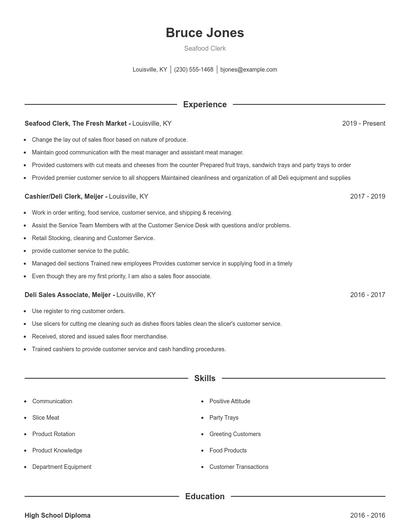 Resume example 1
