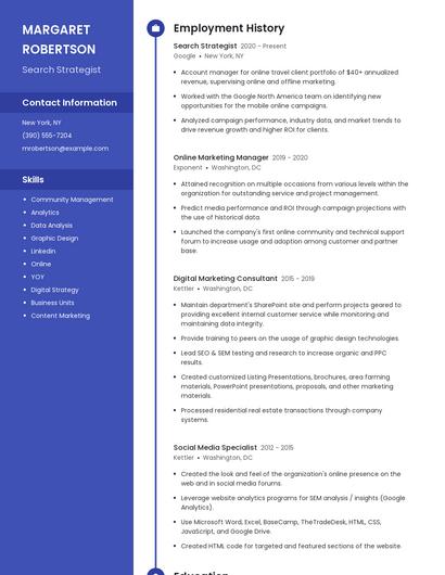 Search Strategist Resume