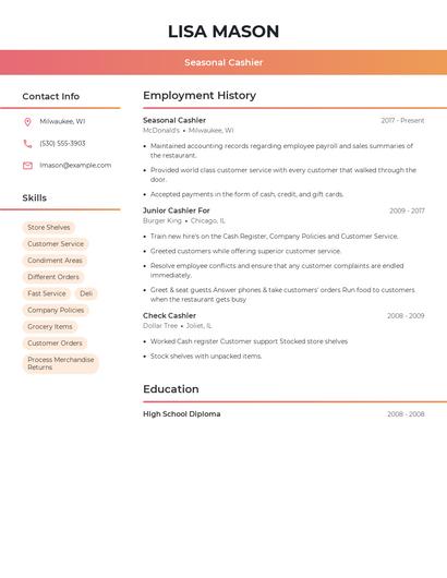 Resume example 3