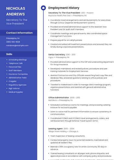 Resume example 5
