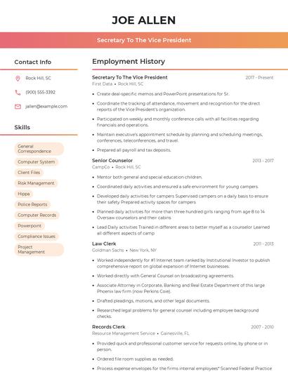 Resume example 3