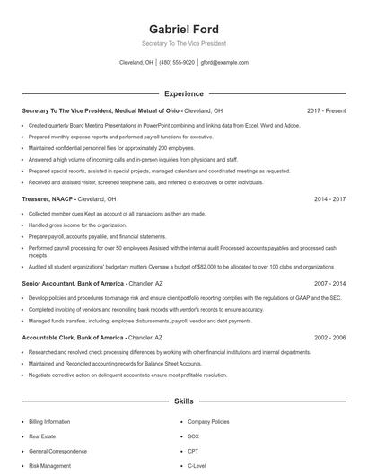 Resume example 1