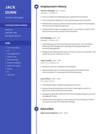 Resume example 5