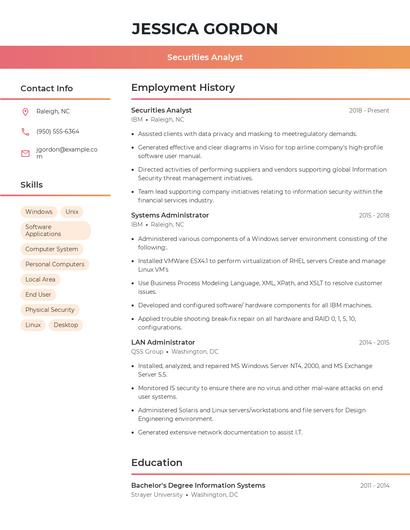 Resume example 3
