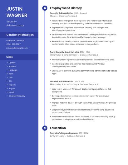 Security Administrator Resume