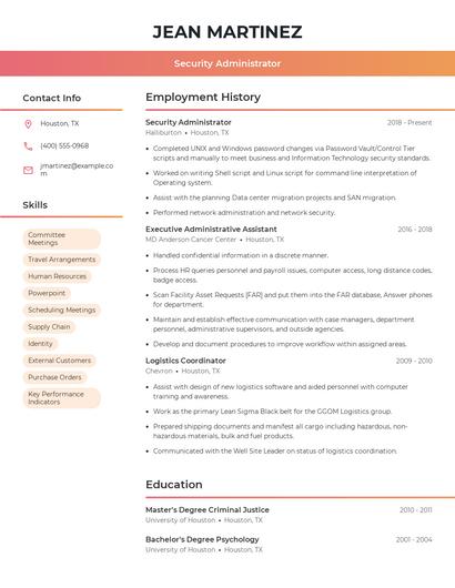 Resume example 3