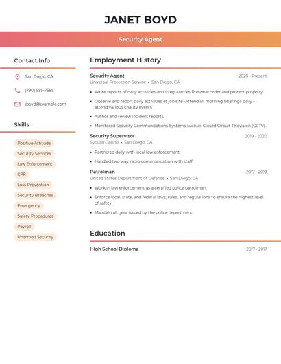 Resume example 3