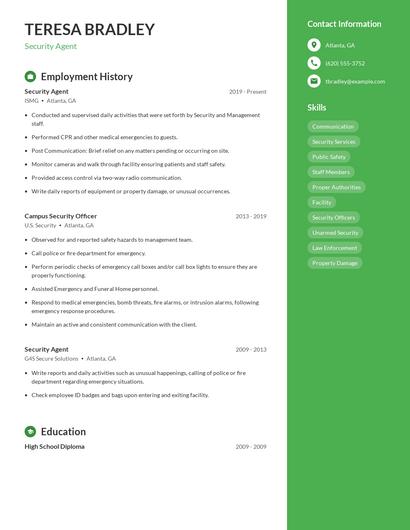 Resume example 5