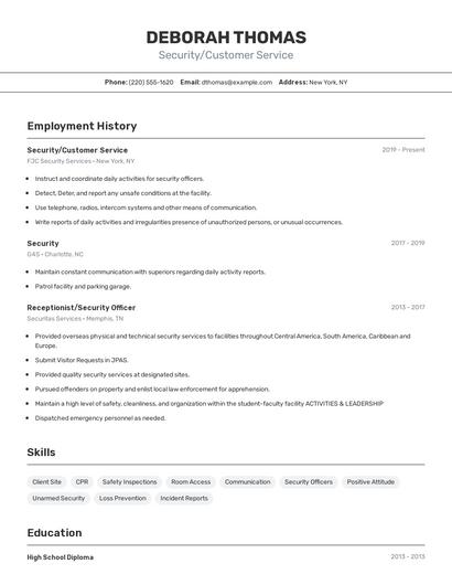 Resume example 2
