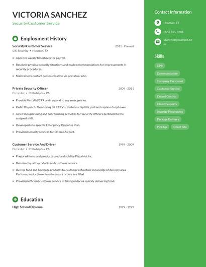 Resume example 5