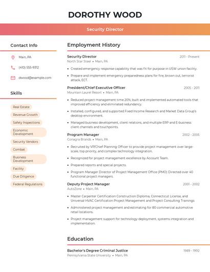 Resume example 3