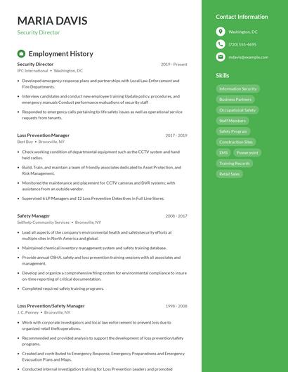 Resume example 5