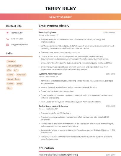 Resume example 3