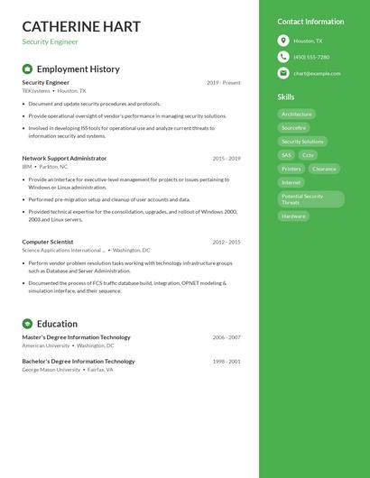 Resume example 4