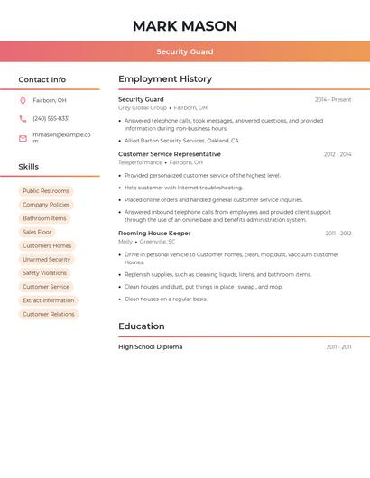 Resume example 3