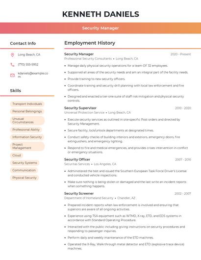 Resume example 3