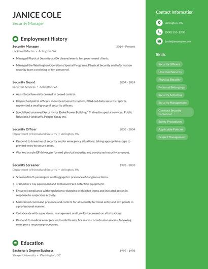 Resume example 4