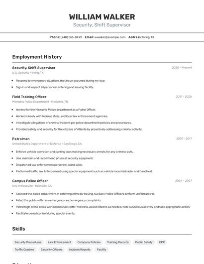 Resume example 2