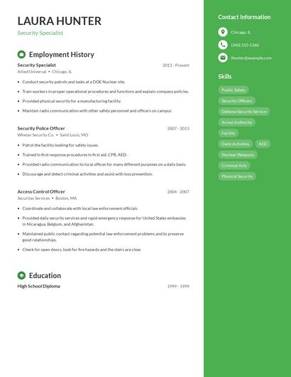 Resume example 4