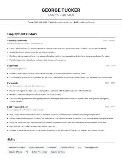 Resume example 2