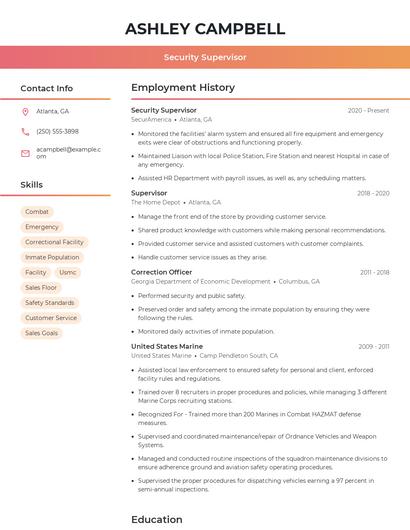 Resume example 3