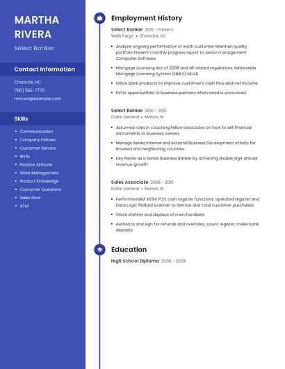 Select Banker Resume