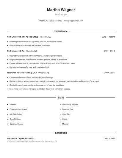 Resume example 1