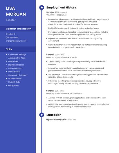 Senator Resume