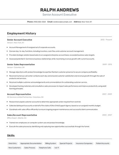 Resume example 2