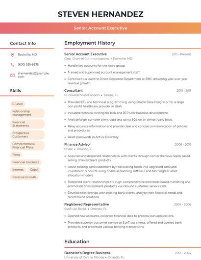 Resume example 3