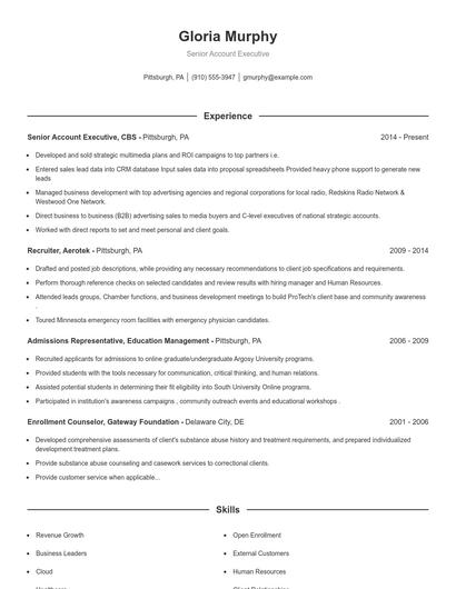 Resume example 1