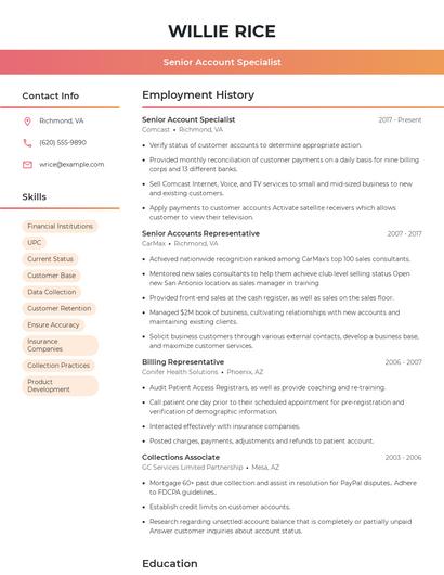 Resume example 3