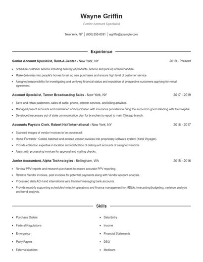 Resume example 1